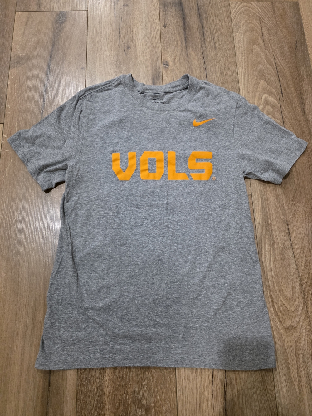 Nike 'VOLS' Gray Tee with Orange Logo
